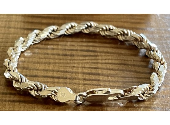 Twist Chain Link Sterling Silver Milor Italy Bracelet 7' - 19.7 Grams Total
