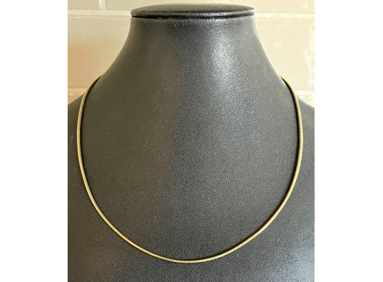 14k Yellow Gold 585 18' Omega Necklace - 12 Grams Total