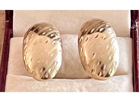 14k Yellow Gold Post Earrings - 1.8 Grams Total