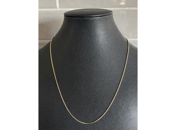 14k Gold 18' Box Chain Necklace - 3.9 Grams Total