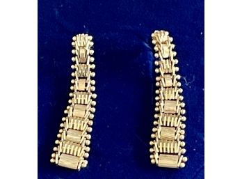 Imperial 14k Gold Drop Link Earrings - 3.5 Grams Total