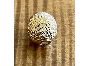 Brilliant 14k Gold Bead Charm - 1.3 Grams Total