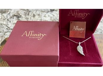Affinity Sterling Silver And Skylit Colored Diamonds 18' Necklace IOB And Tags