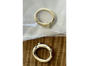 (2) 14k Gold Bracelet Jewelry Charm Links Italy - 1.6 Grams Total