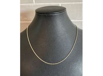14k Gold Milor Italy Twist Chain Necklace 16'  - 1.6 Grams Total
