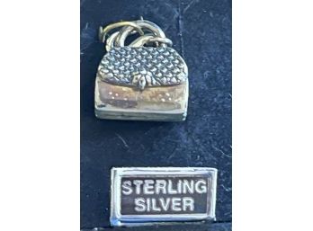 Sterling Silver Traditions Series Miniature Purse With Mini Penny Inside Collectible Charm IOB With Paperwork