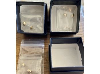 (6) 14k Gold Beads In Original Boxes - .2 Grams Each - 1.2 Grams Total