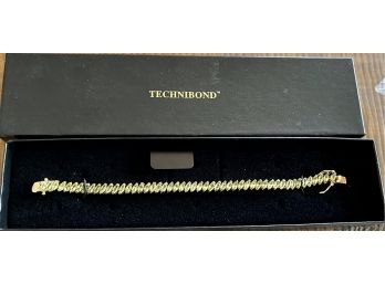 Technibond 18k Over Sterling Silver 7' Peridot Tennis Bracelet IOB