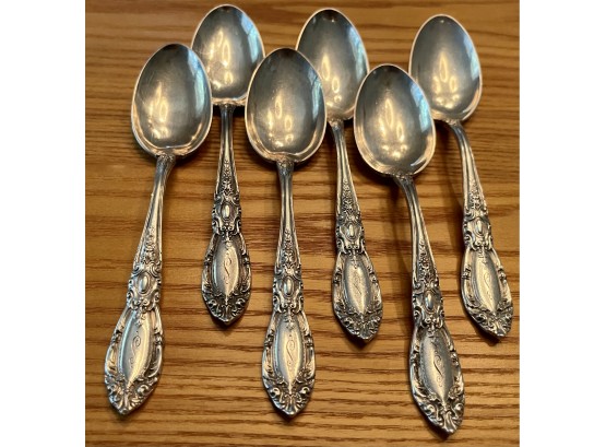 (6) Vintage Sterling Silver King Richard Towle Spoons Initialed S - Weigh 242 Grams Total