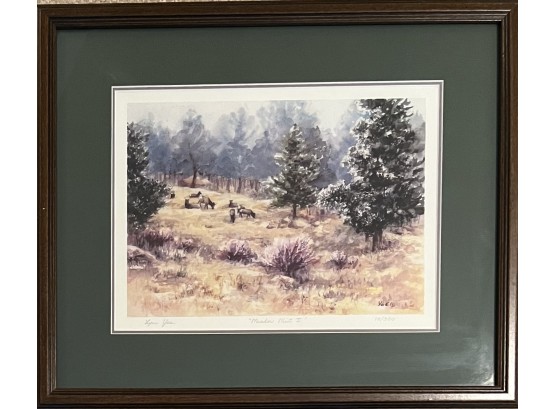 Lynn Yee ' Meadow Mist II ' Signed Limited Edition Watercolor Print 10/300 In Frame With COA