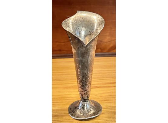 Tiffany & Co. Makers Sterling Silver Calla Lily Bud Vase (as Is) - Weighs 96 Grams Total