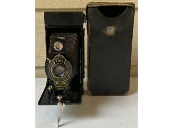 Vintage Kodak No. 2A Folding Autographic Brownie Camera With Case (as Is)