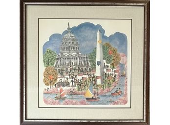 Louanne Thomas Washington D.C Color Poster In Frame