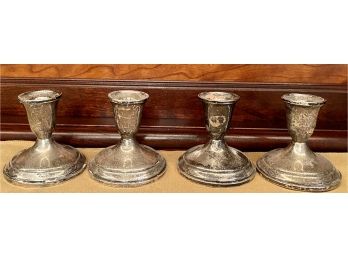 (4) Towle Sterling Silver Weighted Candle Holders