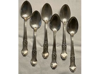 (6) Antique Sterling Silver Demitasse Spoons - Weigh 70 Grams Total