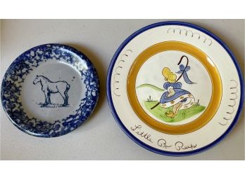 Vintage Stangle Little Bo Peep Dinner Plate Frederik Lunning Inc And 1989 Baseline Horse Plate