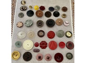 Vintage And Antique Buttons - Molded Celluloid, Lucite, Military, And More