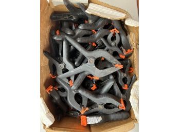 Large Lot Of Assorted Size Plastic Clamps