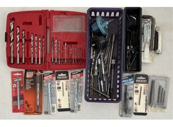 Assorted Drill Bits And Hex Keys - Some New In Packaging