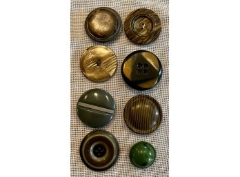 (8) Vintage Tight Top Celluloid Buttons (4) Top Sew Through (4) Self Shank
