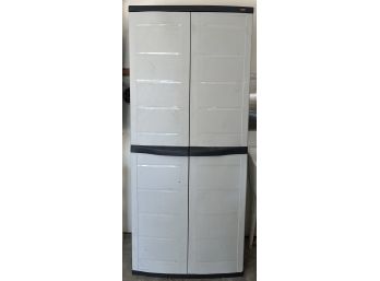 Workforce 2-door Plastic Storage Cabinet With Inner Shelves ( As Is )