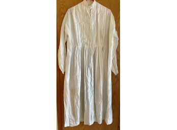 Antique 1860s Combed Cotton Night Shirt Size Large