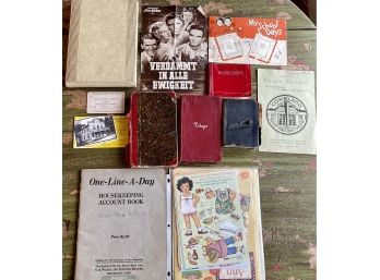 Large Collection Of Early 1900's - Antique Ledger, Cashbooks, Drama Festival, Home Dairy Company, And More