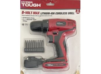 Hyper Tough 8-volt Max Lithium Ion Cordless Drill New In Packaging