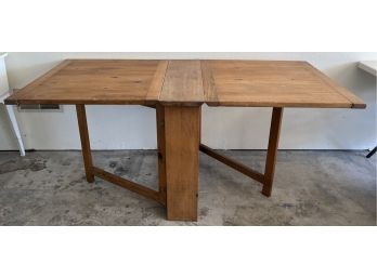 Vintage Solid Oak Drop Leaf Table