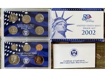 United States Mint 2002 Proof Set With COA And Box