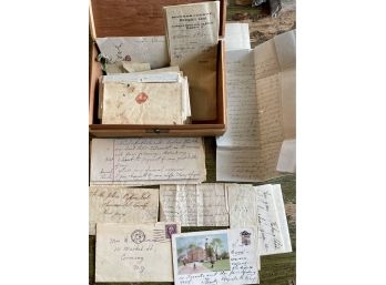 Lot Of Silver's Family Historical Letters - Last Will And Testament, Post Cards, 1840's And Up