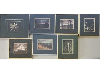 (7) Assorted Nature Photograph Prints In Metal Frames