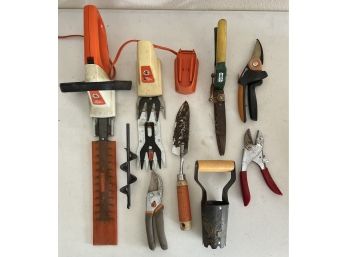 Small Garden Lot - Black & Decked Cordless Trimmer, Trowel, Sheers, & More