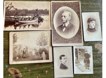 Antique Photograph Lot Including 1885 Lake Placid, C. Seaver Photographer, Newland & More Photo Artist