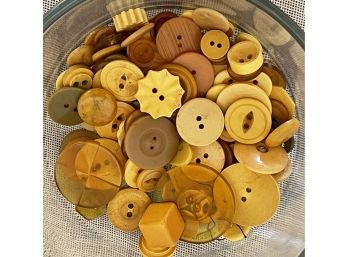 Vintage Cream Corn Bakelite Buttons, Celluloid, Plastic, And More