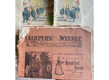 1899 Saturday Globe, 1889 Harpers Weekly, 1909 New York Harold, And 1921 Book