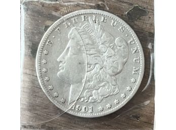 1901 Silver Morgan Dollar Coin