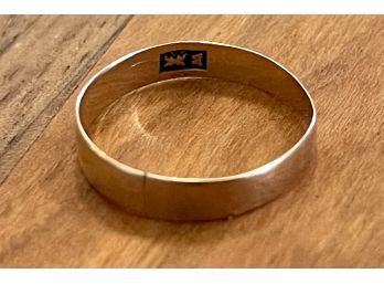 Antique 10K Yellow Gold Hallmarked Ring Band Size 7 Weighs 1 Gram