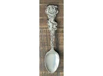Rogers Bowlen Lunt RBL Sterling Silver Figural 1900's Souvenir Spoon Missouri Bears, Horse And Corn 20.3 Grams