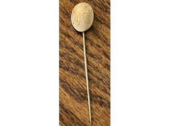 Antique 10K Gold Initialed Stick Pin Weighs 1.7 Grams
