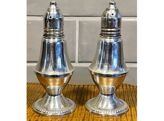 Vintage Duchin Creation Sterling Silver Weighted Salt And Pepper Shakers With Lids 188 Grams