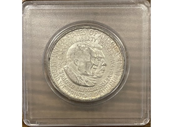 1952 USA BOOKER T. WASHINGTON -  G. CARVER Silver Half Dollar 50 Cent Coin In Case