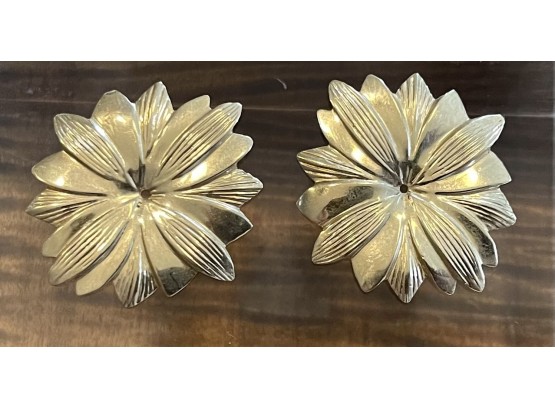 14 K Gold Flower Design Earring Covers 2.5 Grams