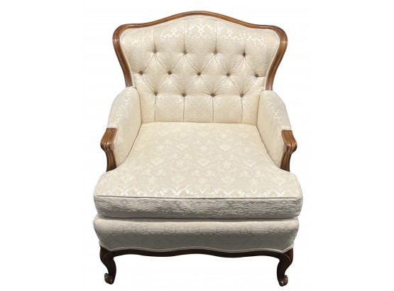 Vintage Julius Lansburgh Upholstered Wooden Arm Chair