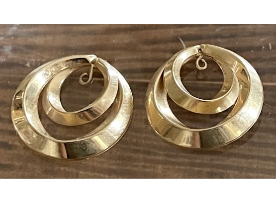 14K Gold Earring Covers Total Weight 2.6 Grams