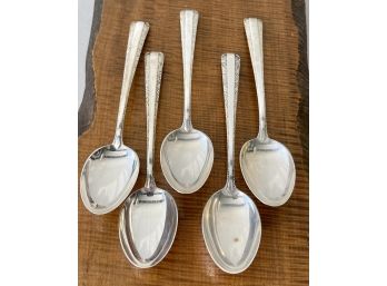 5) Towle Sterling Silver Candlelight Teaspoons 132 Grams