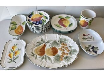 Lot Of Hand Made In Italy Pizzato Fruit Dishes, Cotswold, And William Sinoma