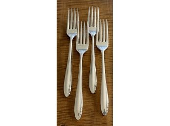 (4) Heirloom Sterling Silver Oneida Lasting Spring Dinner Forks 190