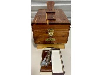 Griffin Shine Master Wood Box Shoe Shine Kit With A Cottrell's Expandable Shoe Horn