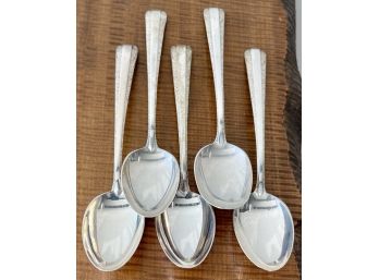(5) Towle Sterling Silver Candlelight Teaspoons 128 Grams